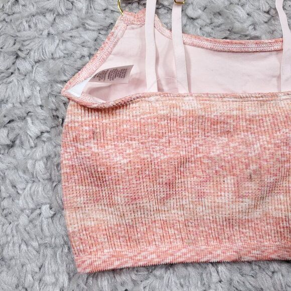 READ Aerie Seamless Ring Longline Bralette Beach Peach Pink Stretch Size Small - Picture 10 of 11